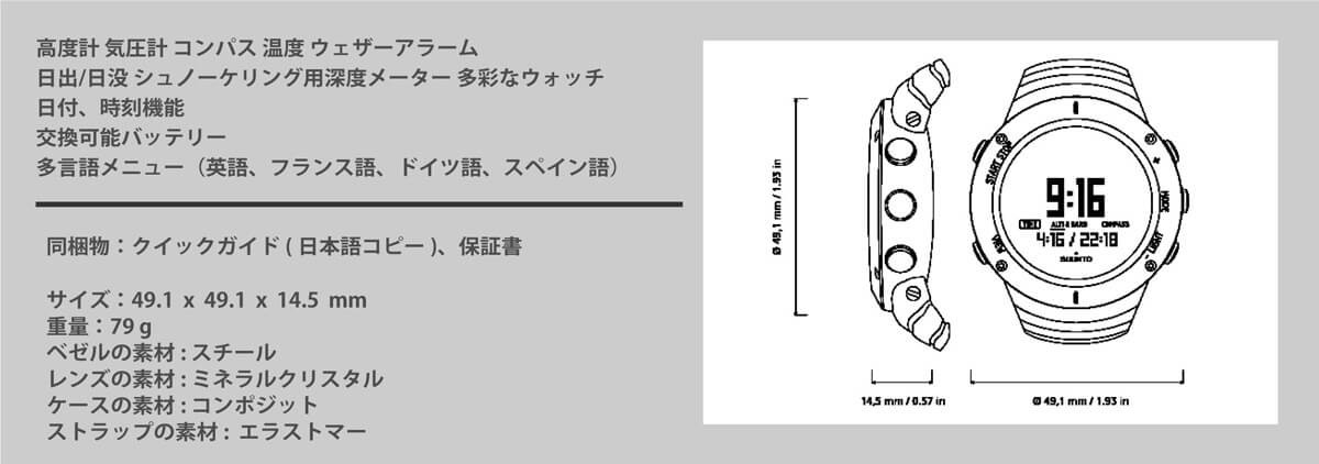 安心2年保証 スント SUUNTO CORE Classic コア Glacier Gray
