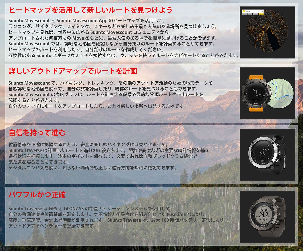 安心2年保証 スント SUUNTO TRAVERSE AMBER トラバース GPS