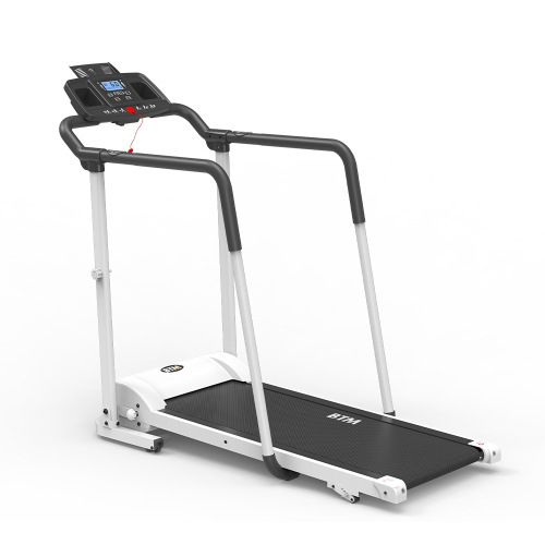敬老の日電動ランニングマシン 手すり付き ルームランナー MAX12km/h BTM 1年安心保証 折りたたみ 脈拍計測 角度3段調節 ダイエット器具 静音 cm Not kg