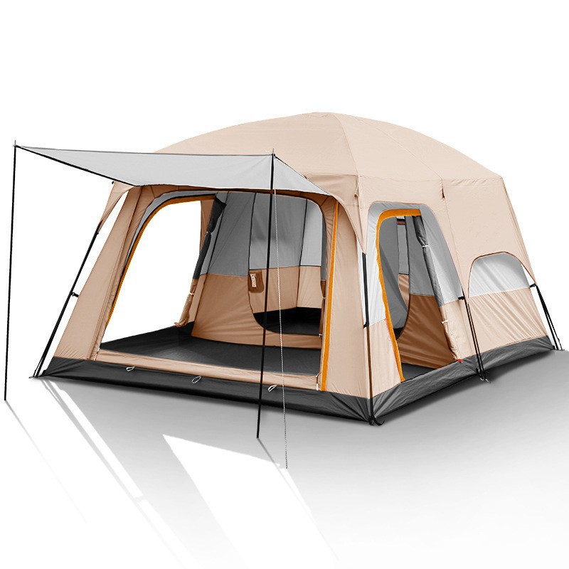 ツールームテント 6人用 大型 ドーム型テント ファミリーテント 6人用 8人用 12人用 設営簡単 二重層 防風防水 折りたたみ UVカット  キャンプ用品 送料無料