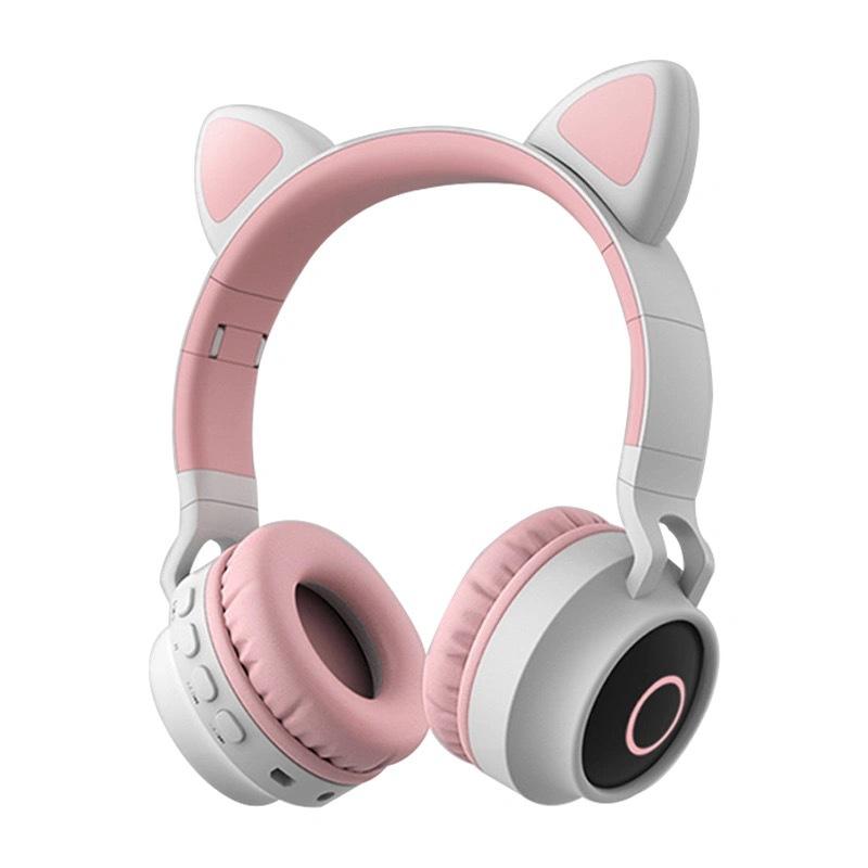 メイルオーダー 猫耳 ワイヤレス ヘッドホン ピンク Bluetooth ヘッドフォン イヤホン