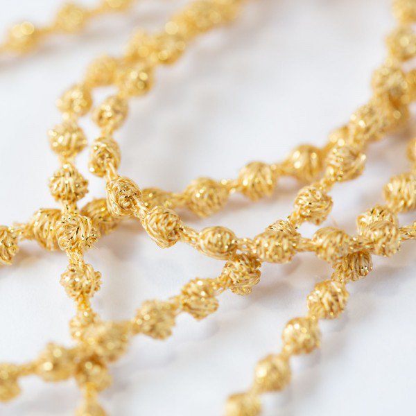 トリプルオゥ ネックレス マイクロスフィア ラメ 120cm ゴールド MS002