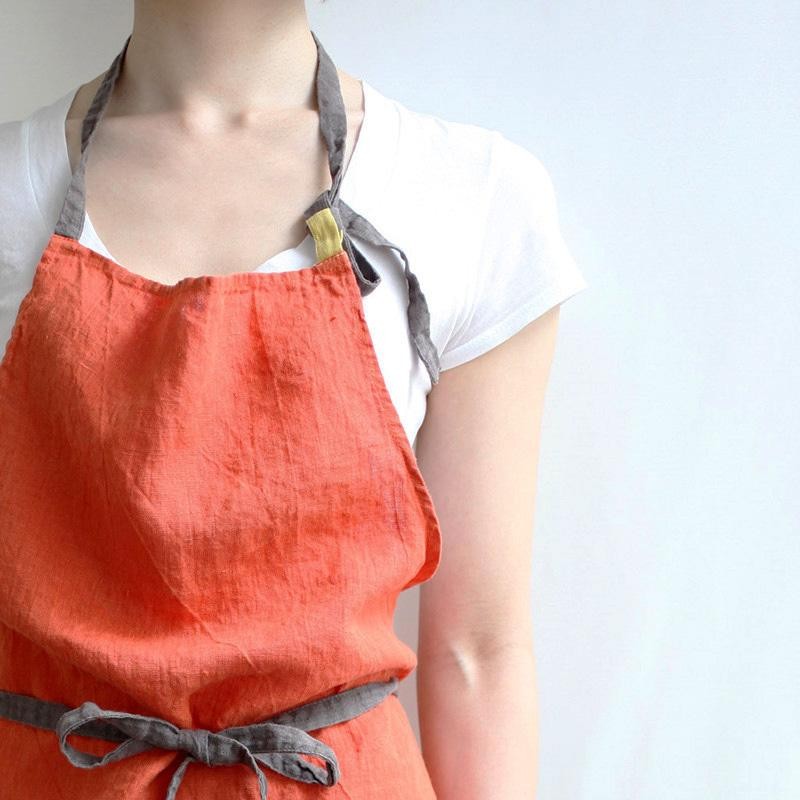 リーノエリーナ エプロン タロッコ Lino e Lina Manon マノン エプロン タロッコ オレンジ リネン