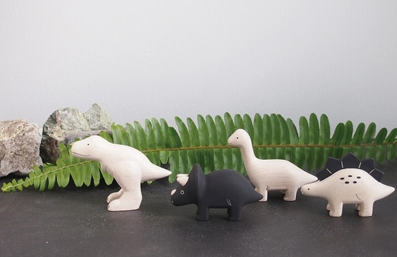 T-LABO T-Lab. ぽれぽれ恐竜 トリケラトプス◇polepole 木製 木彫り