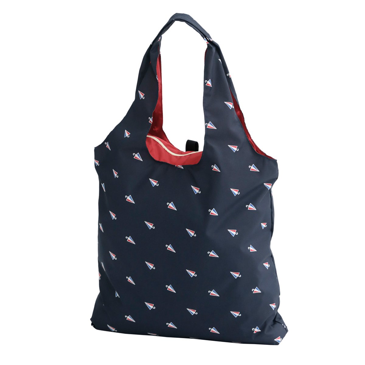 U-DAY/because Tote Bag ファスナー付きトートバッグ ◆撥水加工 エコバッグ レイングッズ バイカラー 雨の日 コンパクト  プレゼント ギフト