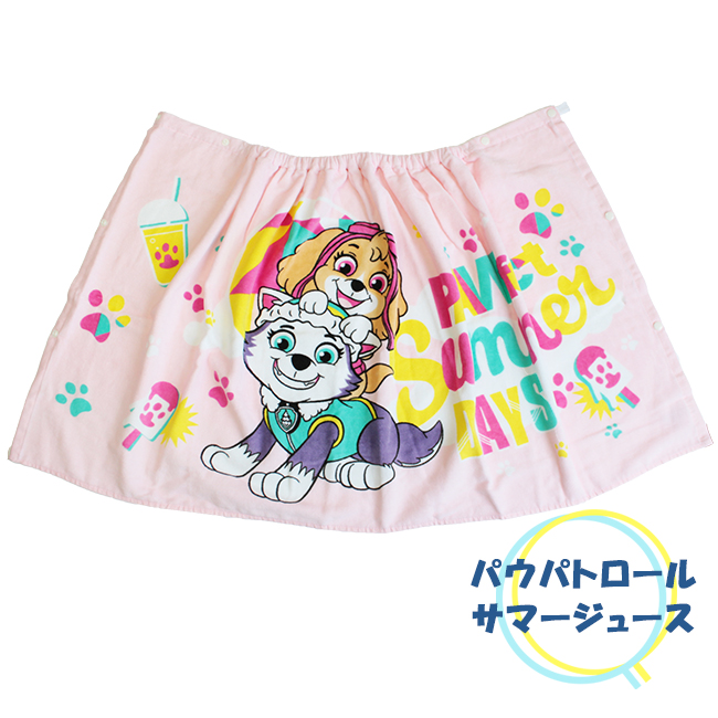 巻きタオル ラップタオル 60cm 子供用 キッズ キャラクター ポケモン ディズニー プリンセス パウパトロール トミカ 恐竜 プール スイミング 綿100％ | 林（タオル） | 03