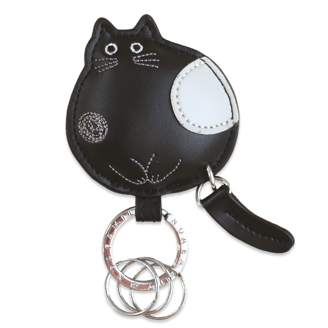 まい様お取置きです。Ｎｏ．890 レジン 猫 吹き出し マグネットキーホルダー ノアファミリー キーリング 牛革 猫 雑貨 マグネット 三毛猫 ネコ