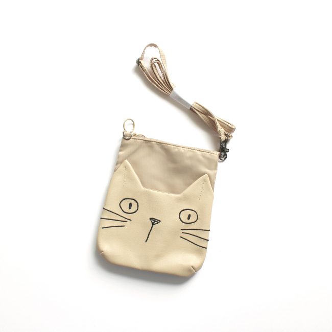 絶品 サコッシュ ポシェット かわいい 猫 ネコミミ 雑貨 かばん 斜め掛け ミニショルダー ねこ ベージュ ブラック ノアファミリー Honeymoon Style 絶品 サコッシュ ポシェット かわいい 猫 ネコミミ 雑貨 かばん 斜め掛け ミニショルダー ねこ ベージュ ブラック ノアファミリー Honeymoon Style