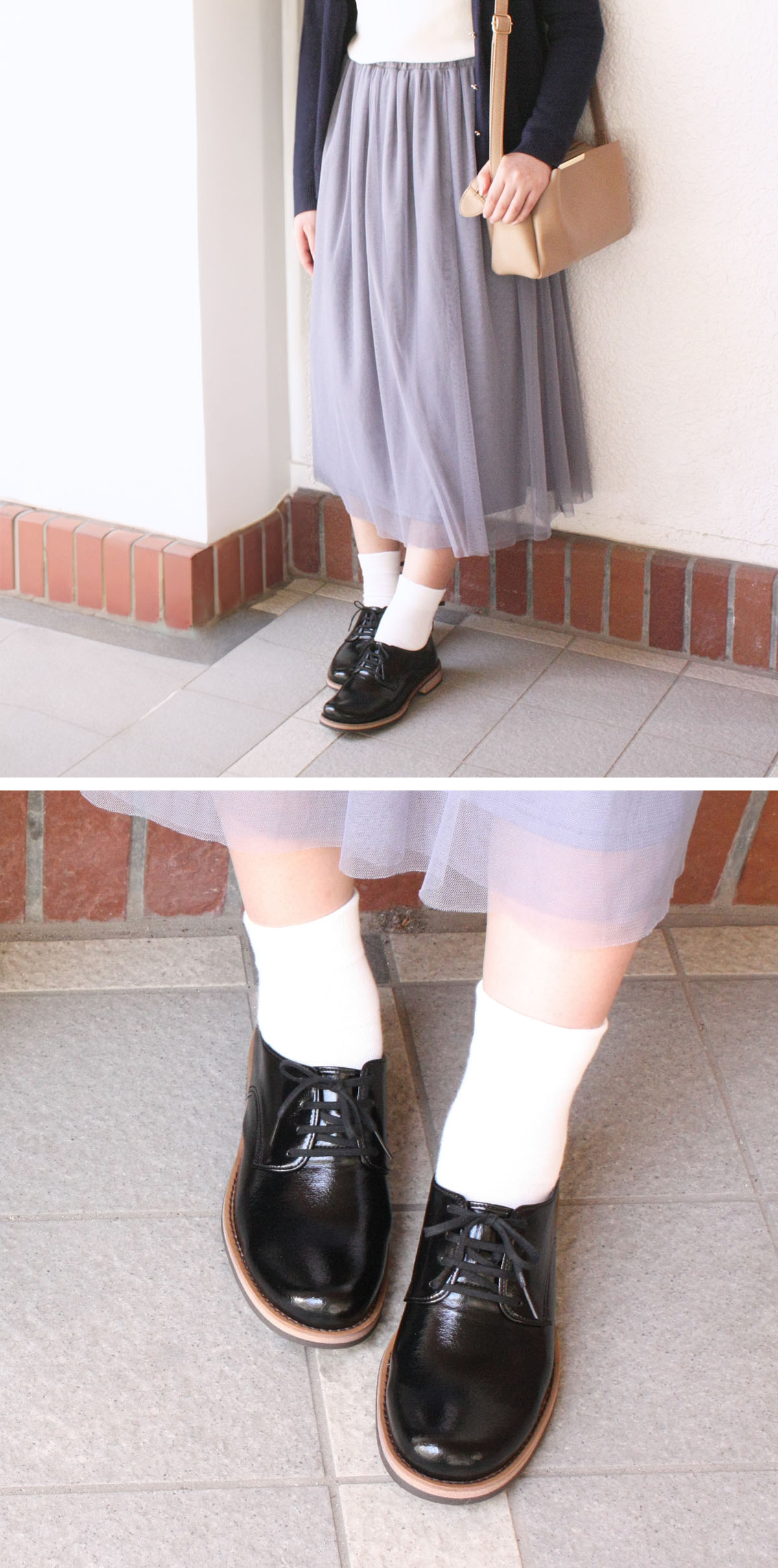 マニッシュシューズ 歩きやすい 痛くない 紐靴 ひも靴 オックスフォード エナメル 艶 クラシカル フラット おじ靴 おじガール 日本製