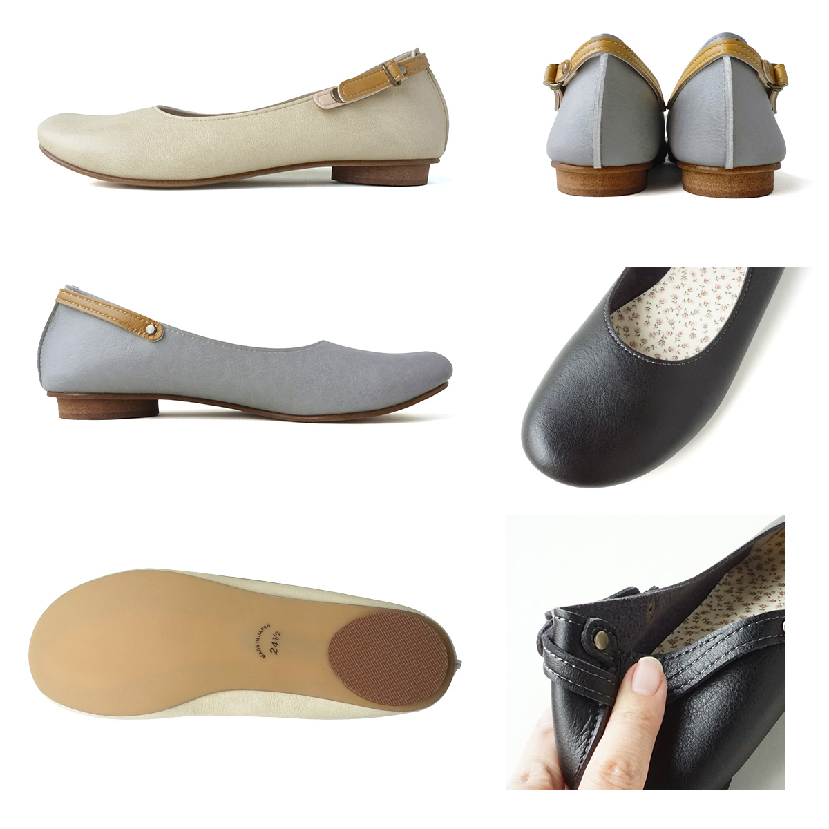 Belle＆Sofa バレエシューズ パンプス 2way ストラップ フラット