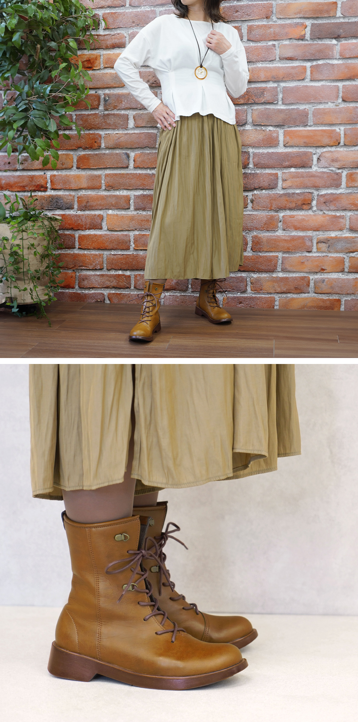 Belle&Sofa(ベルアンドソファ) レースアップブーツ 厚底 ワーク Belle&Sofa(ベルアンドソファ) レースアップブーツ 厚底 ワーク