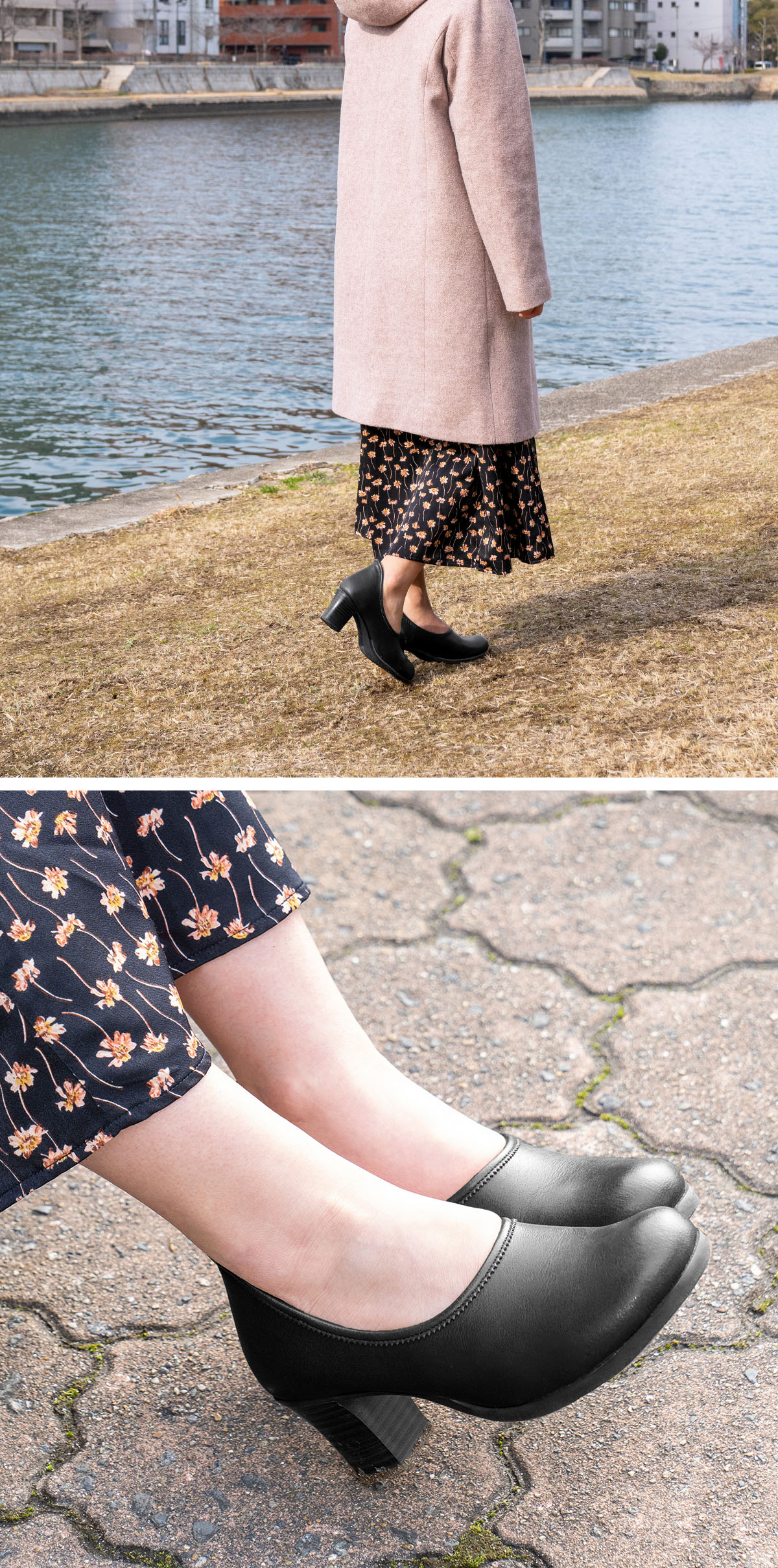 パンプス ゆったり 外反母趾