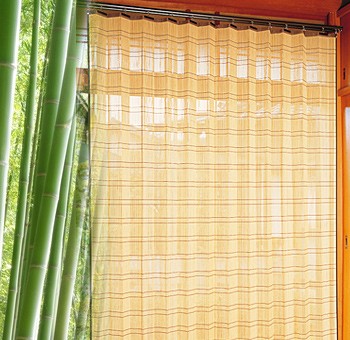 竹カーテン 竹すだれカーテン （ロング） 幅100cm×高220cm 2枚組 ( バンブーカーテン 竹製カーテン 竹すだれ アジアン