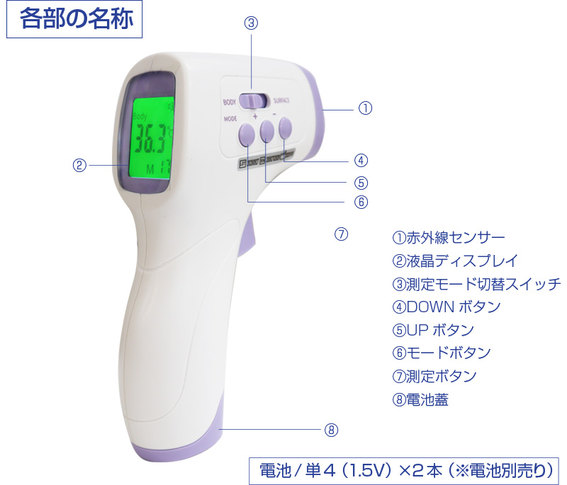 非接触型体温計 DT-103 医療機器認証品 非接触体温計 非接触 体温計