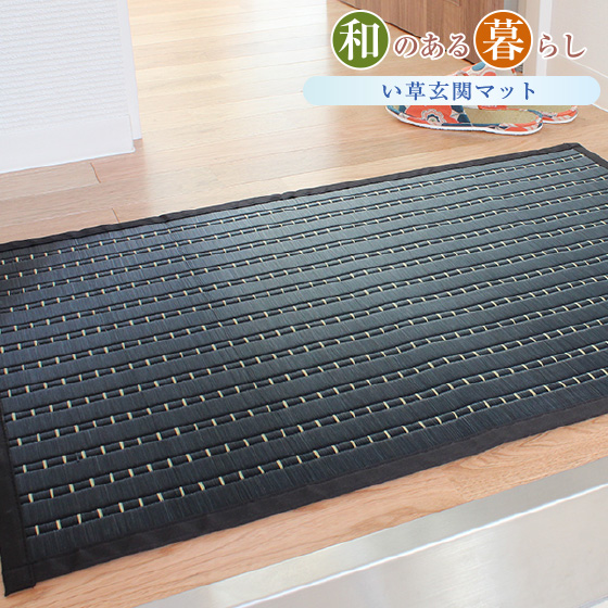 籐 玄関マット 39穴 50×80cm ( 籐マット ラタンカーペット ラタン