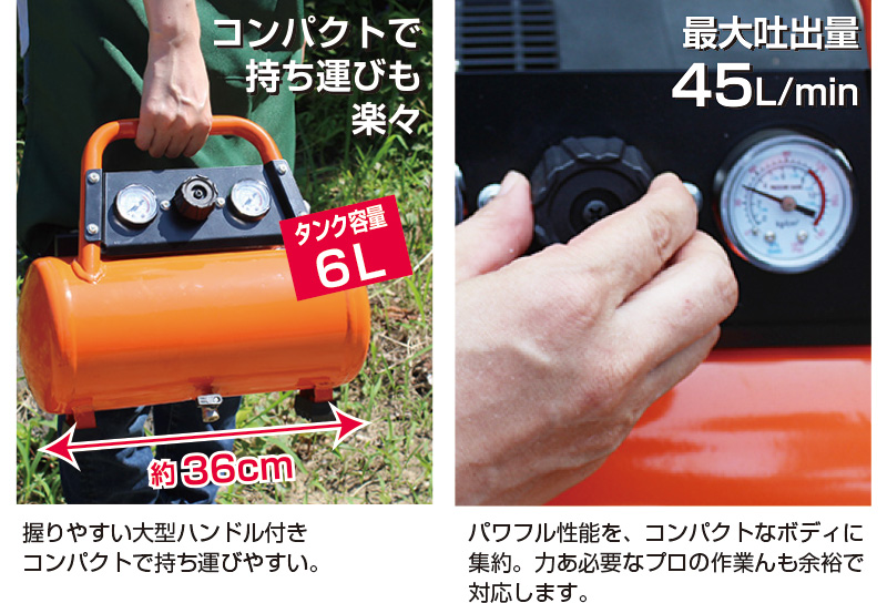 24V ポータブルコンプレッサー YARD FORCE ヤードフォース 充電式 車