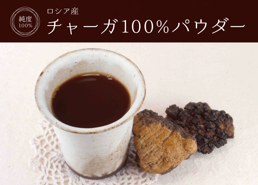チャーガ ロシア産 100% パウダー 80g×4個 チャガ茶 チャーガ茶 粉末