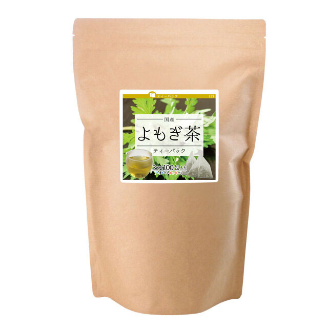 よもぎ茶 ( 国産 ) 【 3g × 100包 】 ティーパック よもぎ ヨモギ茶 ティーバック 送料無料 茶 健康茶｜yaso-cha