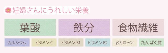 妊婦さんにうれしい栄養