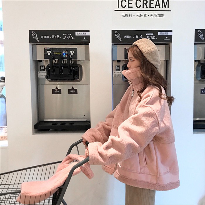 楽天市場】ボア フロントジップ パーカー ブルゾン トップス