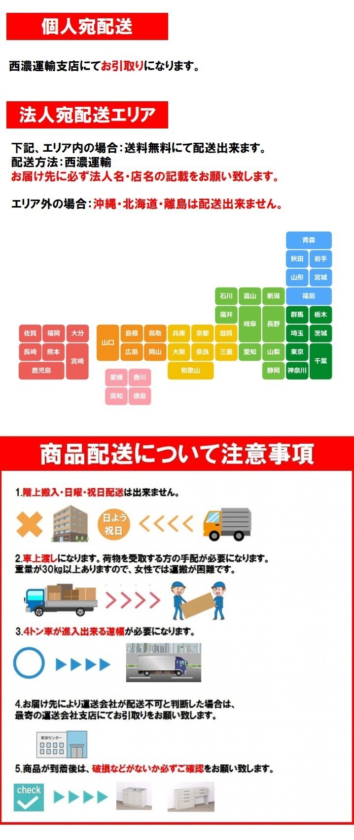 コパンナ配送注意事項