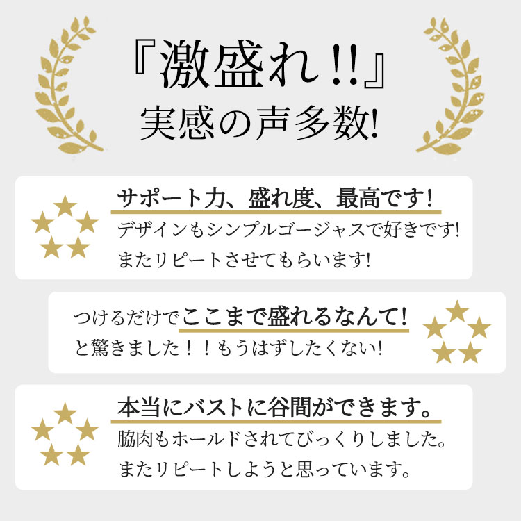 激盛れ実感の声多数