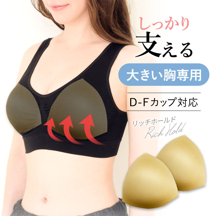 ポイントUP 7/24迄／ ノンワイヤーブラ用 大きめパッド リッチ