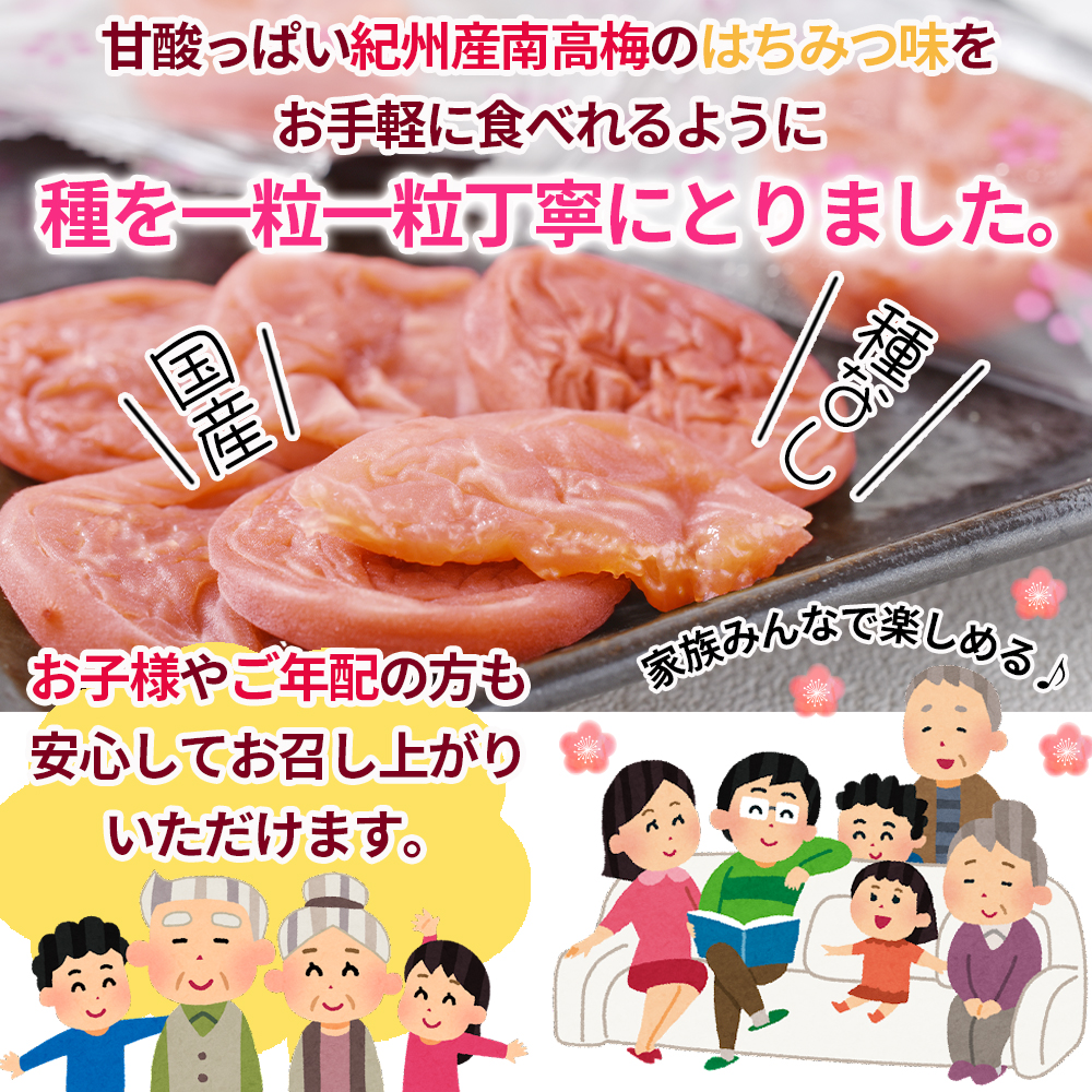 リフココ 和歌山県 紀州産 まろやか干し梅（はちみつ入り） 種なし梅 個包装 200g チャック付き袋入り 干し梅 国産 紀州南高梅 梅干し 種なし梅  熱中症対策 : 0764-010541 : 食と暮らしを楽しく リフココ - 通販 - Yahoo!ショッピング