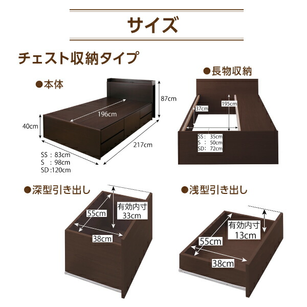 [即日発送] 収納付きベッド シングルベッド セミダブルベッド 収納 収納付き 収納ベッド 大容量 収納ボックス 布団 ベッドフレームのみ チェスト収納 シングル 組立設置付 【QGW1253630013】(45839円)