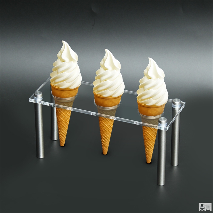 メール便送料無料】コーンスタンド 3個穴 3穴 トリプル 3本用 アクリル