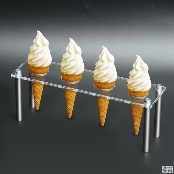 送料無料】コーンスタンド 4個穴 4穴【メール便】4本用 アクリル