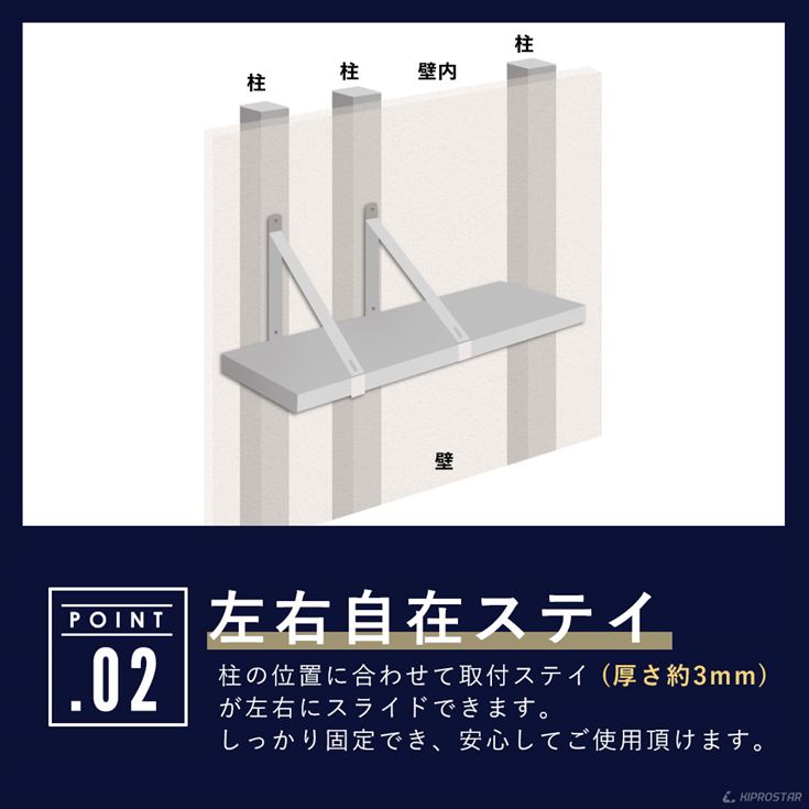 ステンレス 平棚 壁 収納棚 ステンレス 業務用 幅750mm PRO-WSF75 厨房 