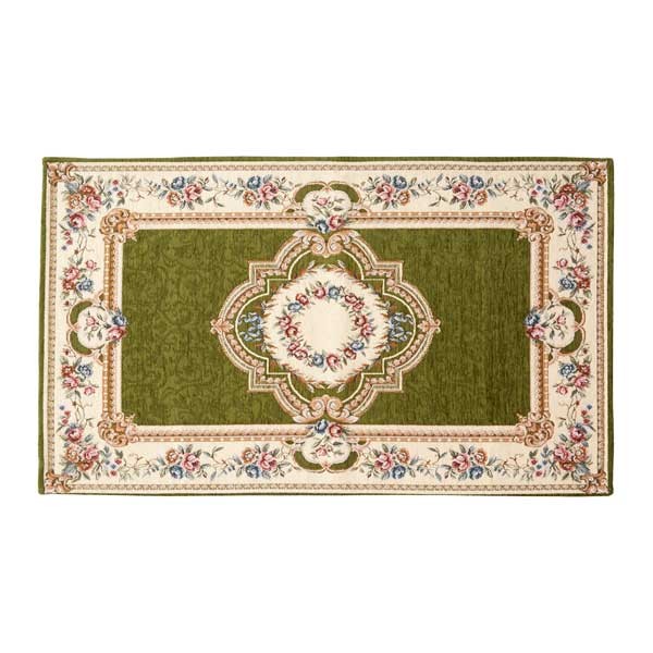 ❤️お値下げ★さえら★アンリコ★お花モチーフとリボン飾り付★キルティングマット特大 玄関マット 屋内 おしゃれ 洗える 花柄 ピンク ゴブラン織り 約65