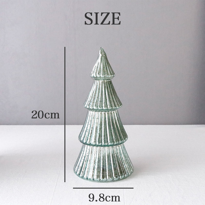 クリスマスツリー LED 置物 オブジェ おしゃれ アンティーク ガラス