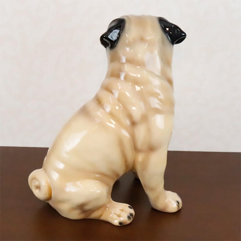 置物 犬 パグ オブジェ 動物 イタリア製 陶磁器 41066 置き物 おしゃれ