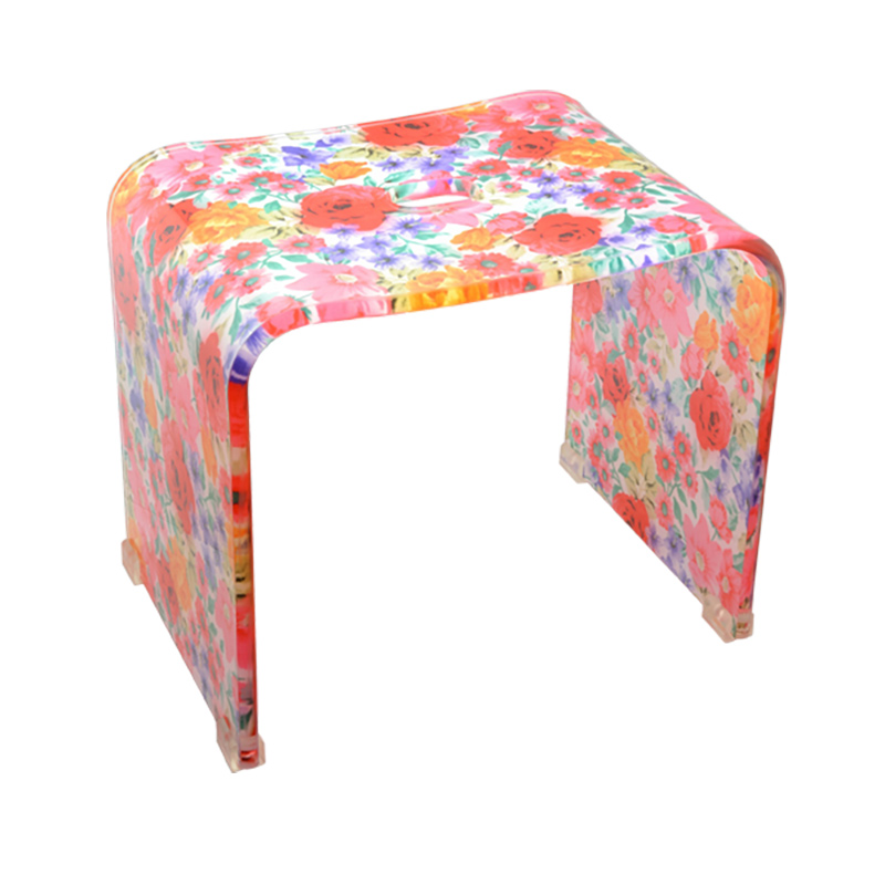 バスチェア アクリル おしゃれ L 花柄 ガーデンローズ 58701 : ZAKKA