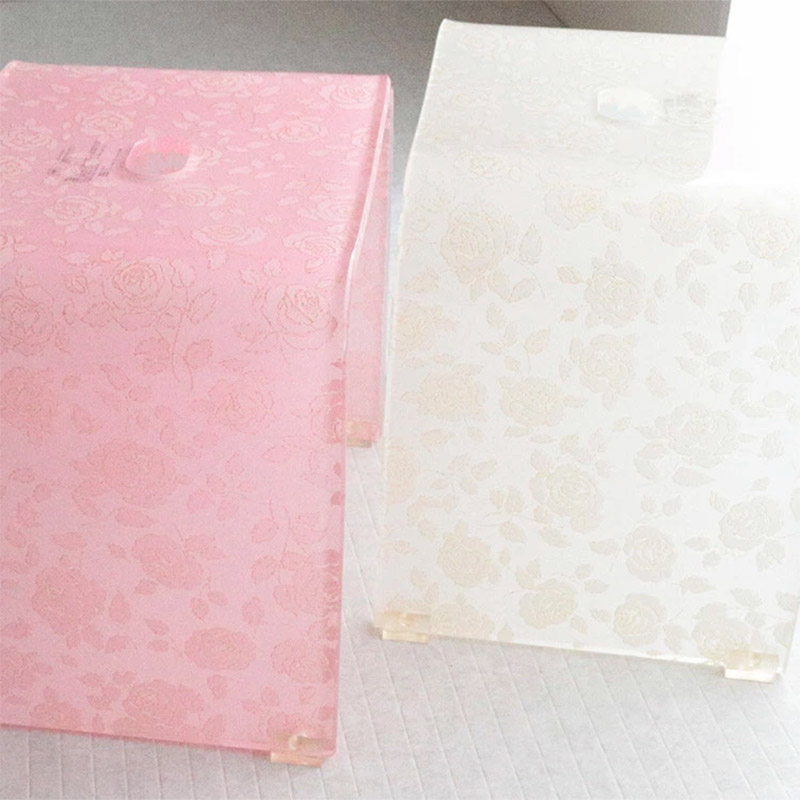 新品 バスチェア スウィートベージュローズ S バスチェア アクリル Lサイズ 風呂椅子 30cm おしゃれ 花柄 薔薇柄