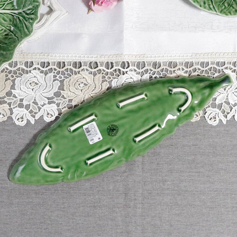 プレート 皿 ボルダロ ピニェイロ キャベツ 陶器 長皿 おしゃれ リーフ