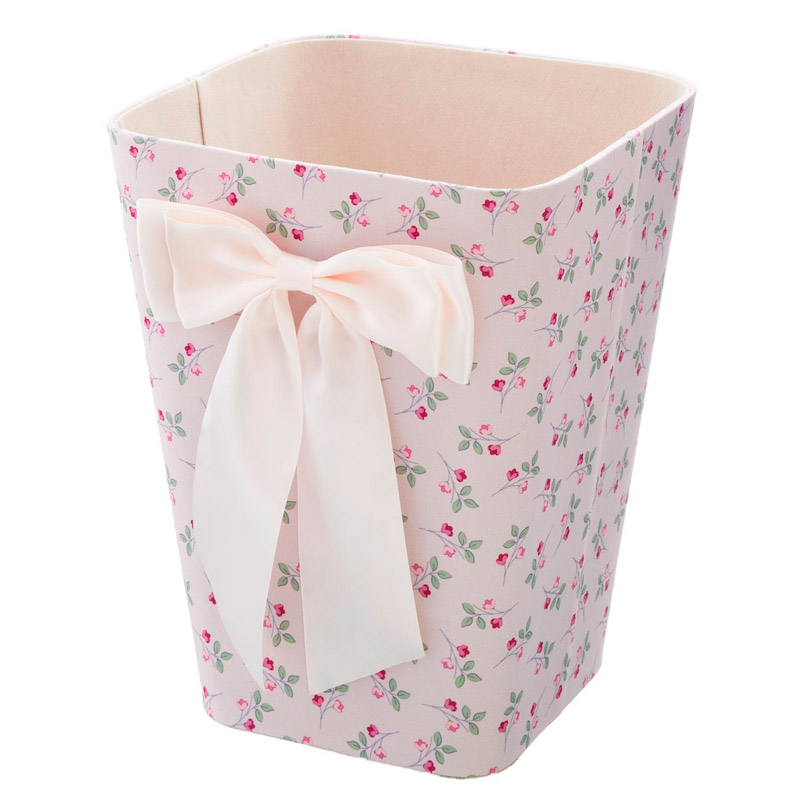 小物入れ オシャレ スクエア ゴミ箱 可愛い 花柄 ピンク ブルー ポムドゥース｜yasunaga｜02
