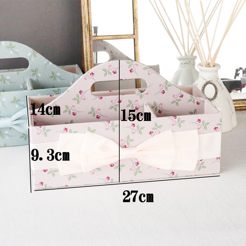 リモコンラック おしゃれ 収納 花柄 かわいい リボン ピンク ブルー