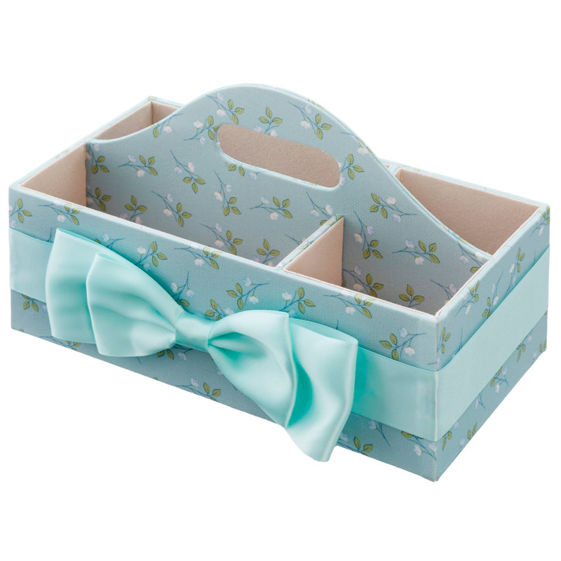 リモコンラック おしゃれ 収納 花柄 かわいい リボン ピンク ブルー