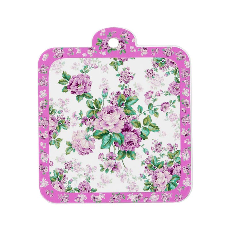 鍋敷き おしゃれ ギフト 誕生日 プレゼント 女性 花柄 バラ柄 馬車 鳥