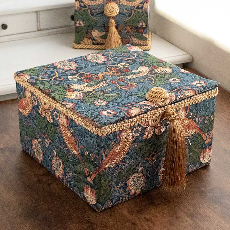 ジェニファーテイラー ボックス 2個セット いちご泥棒 収納ボックス