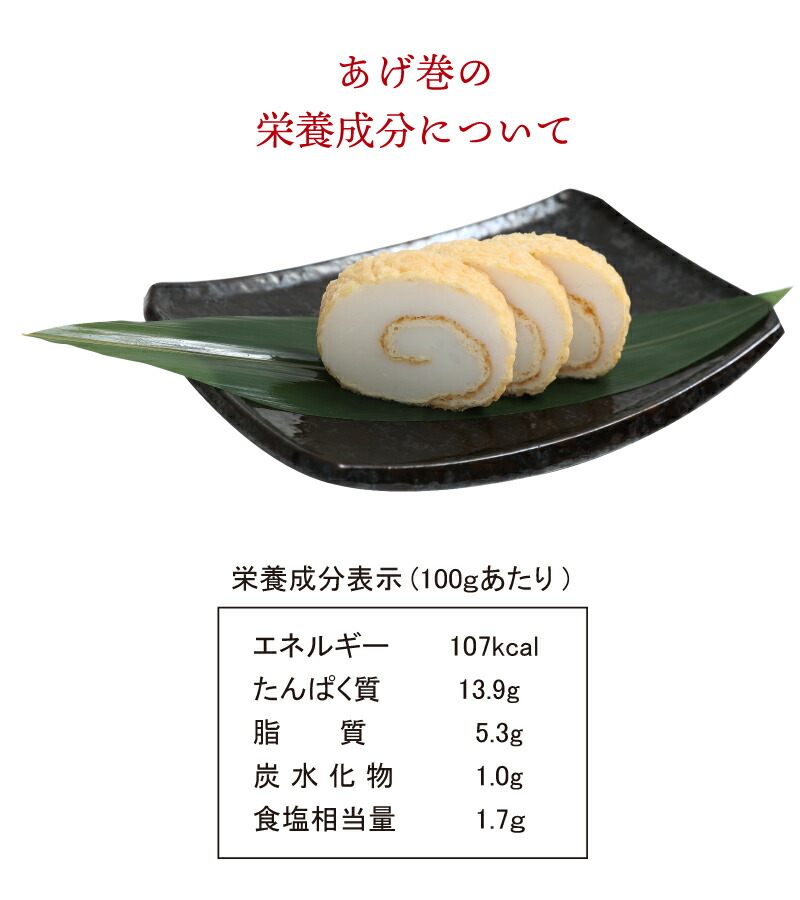 あげ巻の栄養成分について