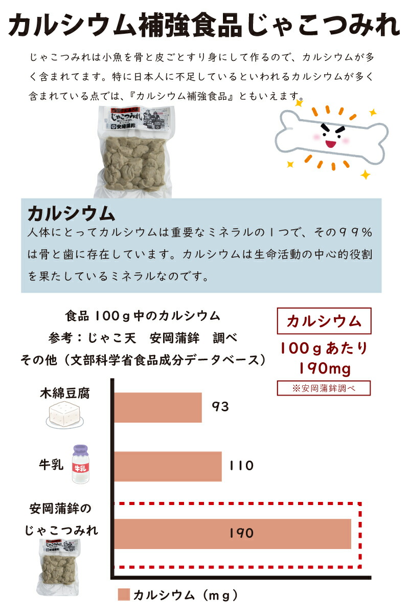 カルシウム補強食品じゃこつみれ