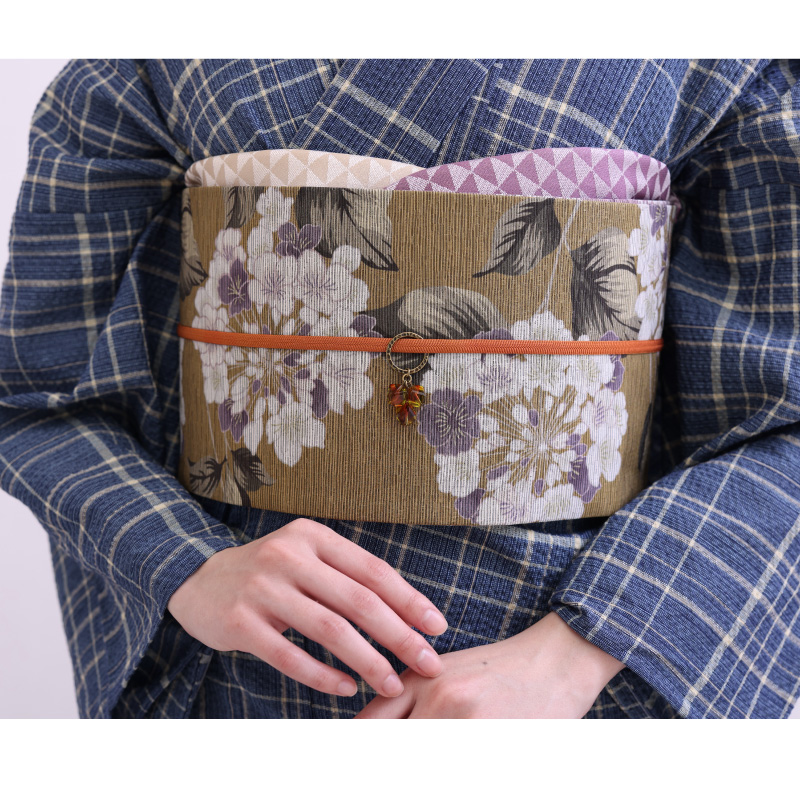 洗える着物 阿波しじら 薄花色にクリーム変わり...の詳細画像3