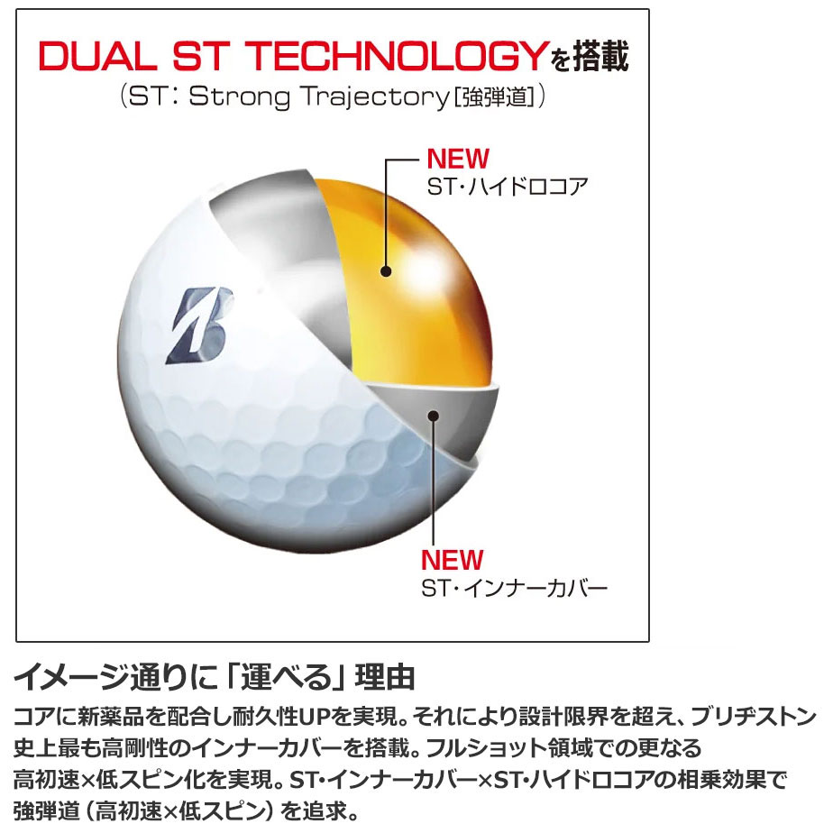 BRIDGESTONE GOLF [即納可能] ブリヂストン ツアー B X ゴルフボール 3