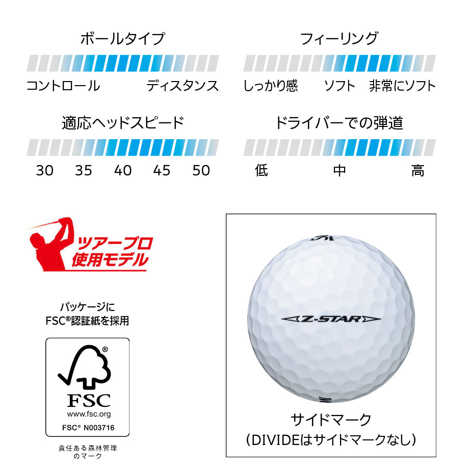 SRIXON ゴルフボール ダンロップ スリクソン DUNLOP Z-STAR 2023