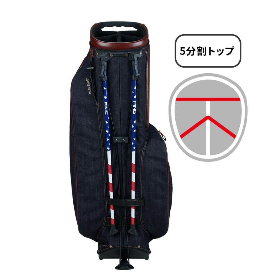 楽天市場】ピン PING キャディバッグ CB-N2305 デニム 9.5型 47