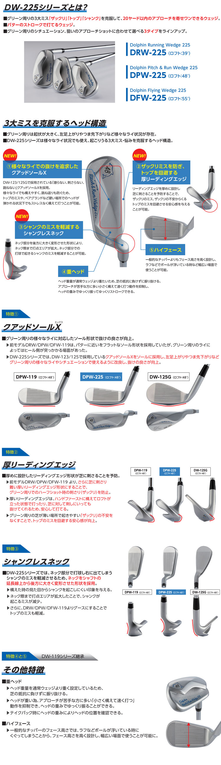 Dolphin Wedge キャスコ ドルフィン ウェッジ DW-225 DRW-225 39